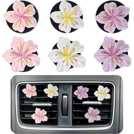 6 Pcs Daisy Flower Car Air Freshener Car Accessories Home Decor for Women Girls Car Perfume Diffuser (1/5)
