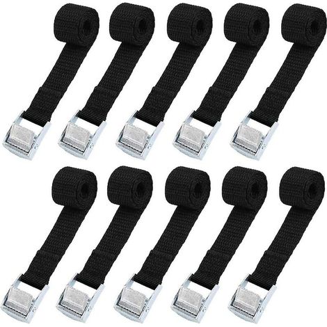 Sangle d'arrimage 10 pièces, sangles de cargaison, attache à boucle à came pour kayak d'arrimage (1/5)