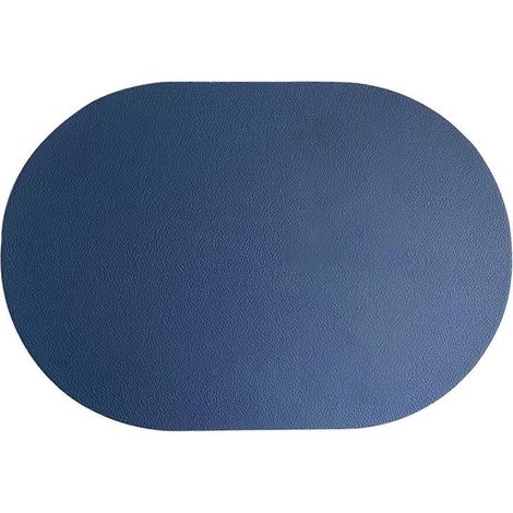Set de table antidérapant, lavable, en similicuir ovale, isolant pour salle à manger (1/5)