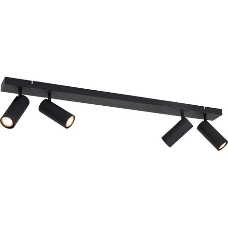 Smarter Deckenstrahler schwarz 4-flammig verstellbar inkl. 4 Wifi GU10 50mm - Renna