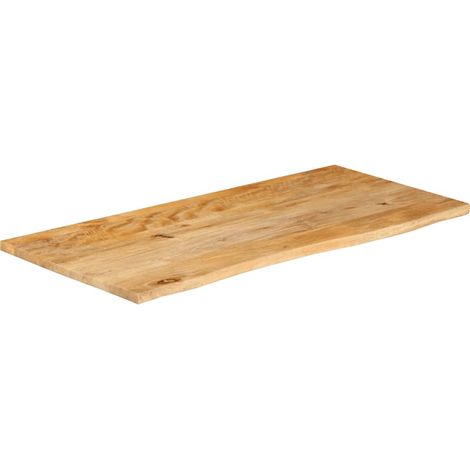 Dessus de table,Plateau de table,Dessus de bureau à bord vivant 110x60x3,8cm bois massif manguier CFW35403 (1/5)
