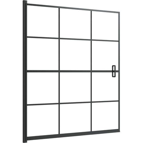 Maison Exclusive - Pannello per Box Doccia in ESG 116x140 cm Nero