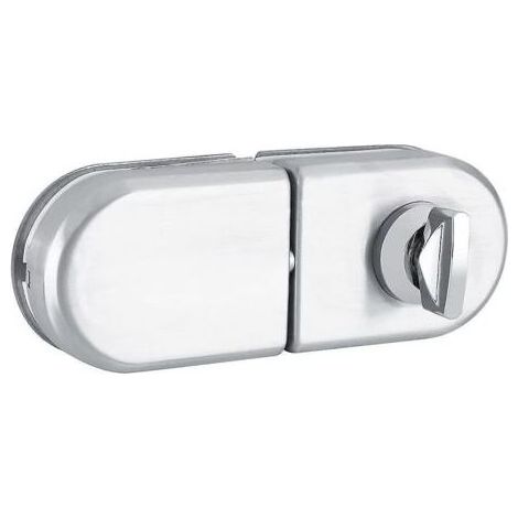 Cerradura de puerta semicircular de 10-12 mm con pestillo de acero inoxidable y llaves. (1/5)