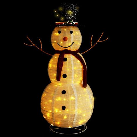 Figurine de bonhomme de neige de Noël,Décoration de Noël à LED Tissu 120 cm CFW92754 (1/5)
