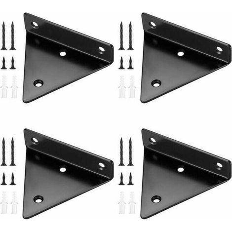 Pieces Floating Shelf Brackets, Invisible Triangular Wall Shelf Supports, Metal Wall Shelf Brackets for Shelves (1/5)