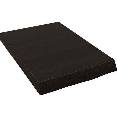 Maison Exclusive - Wandregal Dunkelbraun 40x60x(2-6) cm Massivhol (1/5)