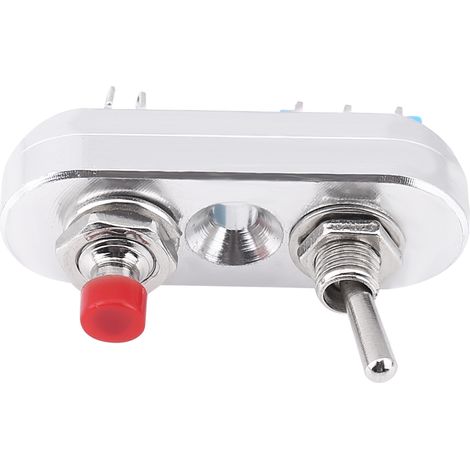 Commutateur combiné universel pour guidon de moto en alliage d'aluminium (blanc argenté) (1/5)