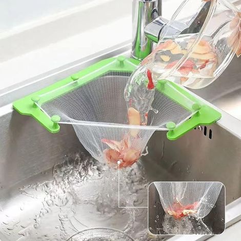 Sink Strainer Bag, 100Pcs Disposable Mesh Kitchen Sink Strainer Hanging Mesh Sink Net Bag, Kitchen Fine Mesh Bag, for Kitchen Waste (1/5)