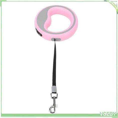 Laisse rétractable pour chien - FAFEICY - Télescopique - Poignée ergonomique antidérapante - 2,5 m - Rose (1/5)
