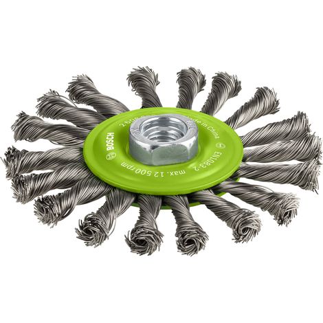 Bosch Brushing PRO Stainless Steel heavy Wire Wheel 115x 0.5mm Thread 2608622106 (1/5)