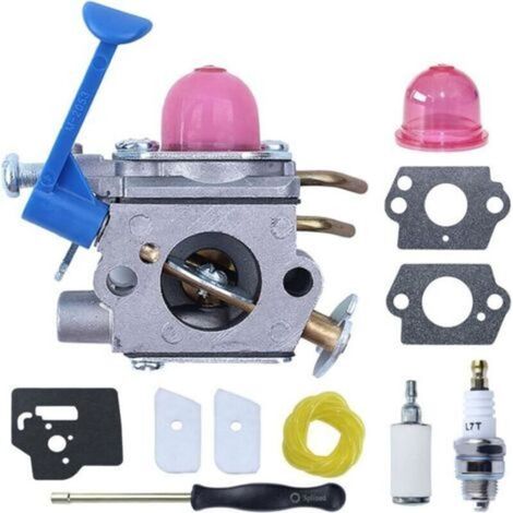 Kit Carburateur pour Husqvarna 128R 128C 128L et 128 Series, Carburateur + Joint + Outil de Régl+ Filtre à Air + Bougie Débroussailleuse Pièces kit Réparation 11 en 1 (1/4)