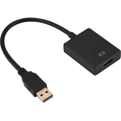 1 Adaptateur USB vers HDMI, USB 3.0, Multi-écran, Son et vidéo HD, Compatibilité Windows, pour Présentation (1/4)