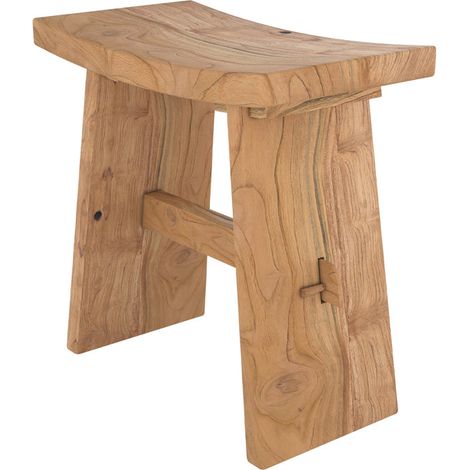 Tabouret en bois de teck recyclé - EKA