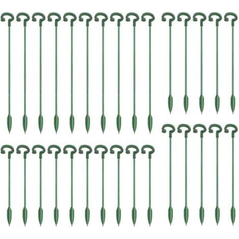 Lot de 30 tiges de support pour plantes - Fixation solide en fibre de verre - Support pour orchidées - Support de croissance des plantes - 17/27/37 cm (1/5)