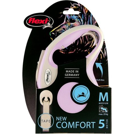 Guinzaglio per Cani Flexi New Comfort Rosa Taglia XS (3 m)
