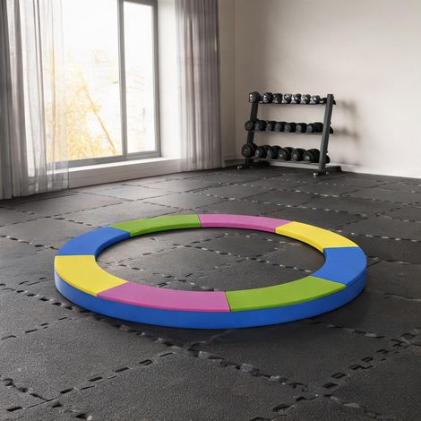 Protection de trampoline ronde Ø244 cm pliante et portable (1/5)