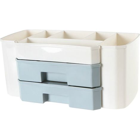 Organisateur De Maquillage Avec Tiroirs - Boîte De Rangement En Plastique PP - Pour Brosse Et Rouge À Lèvres - Bureau Ou Salle De Bain - 1 Pièce (1/5)