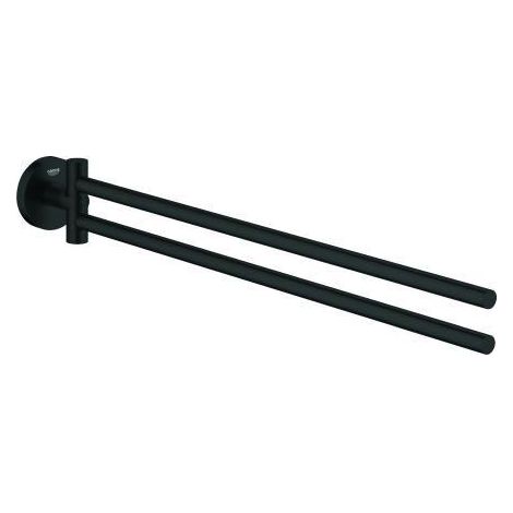 Support de serviettes Essentials 102467 à 2 bras pivotants 450mm noir mat