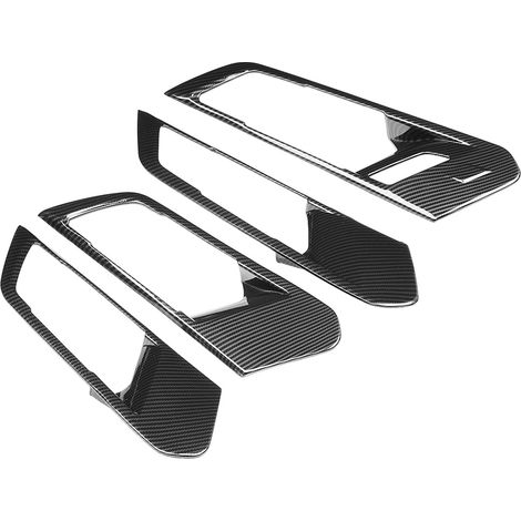 Garniture de poignée de porte intérieure en ABS style fibre de carbone pour BMW X5 G05 2019 (non chauffante) (1/5)