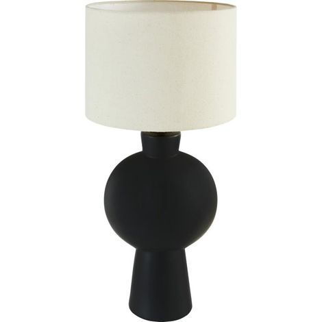 Lampe à Poser en Céramique "Yulia" 59cm Noir (1/4)