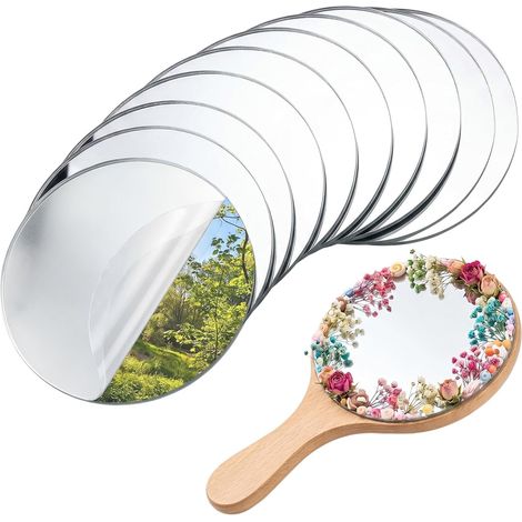 Lot de 10 Miroirs Ronds Muraux Autocollants 10 cm (1/5)