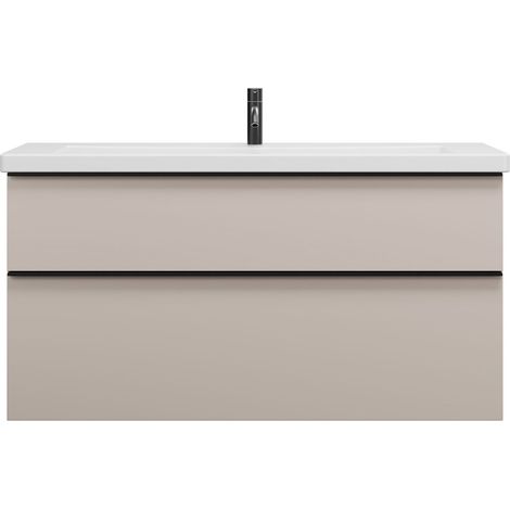 burgbad Eqio lavabo en céramique avec meuble sous-lavabo, largeur