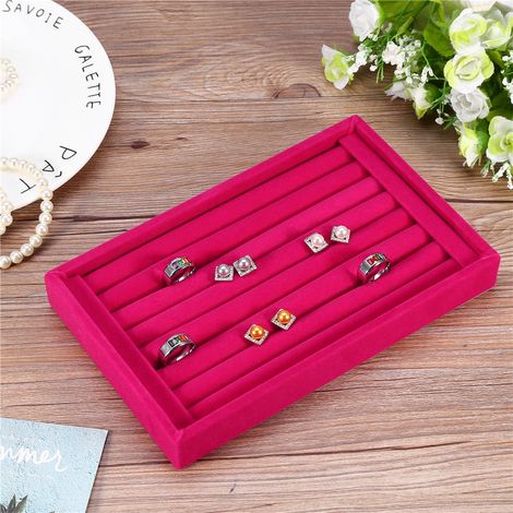 Présentoir à bijoux en forme de rose avec étagères pour exposition et organisation (1/4)