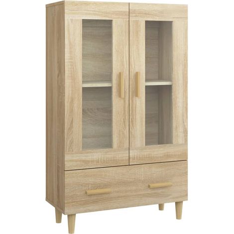 Credenza cassettiera mobile contenitore organizer cucina soggiorno salotto alto sonoma 70 x 31 x 115 cm legno ingegnerizzato marrone 020034196