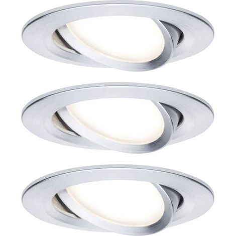 Paulmann 93487 Nova Lampada da incasso Kit da 3 LED (monocolore) LED 18 W Alluminio (tornito)