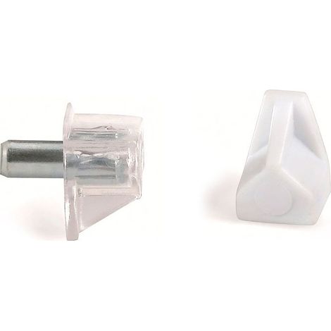 FPLUS soporte estante cilindro met.trans,x100 , Soporte sencillo de fácil y rápido montaje, constituido por plástico y metal, para soportar los estantes con un peso no excesivo.

S (1/7)