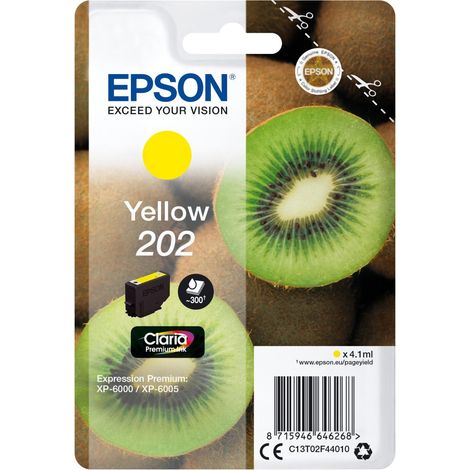 Epson Kiwi Singlepack Yellow 202 Claria Premium Ink Giallo (1/4)