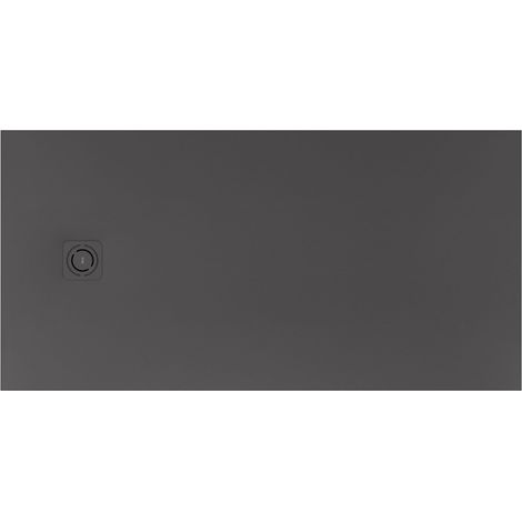 Receveur de douche extra plat en Stonex® Terran-N+Grille Twist - 1400x900mm - Onyx (1/2)