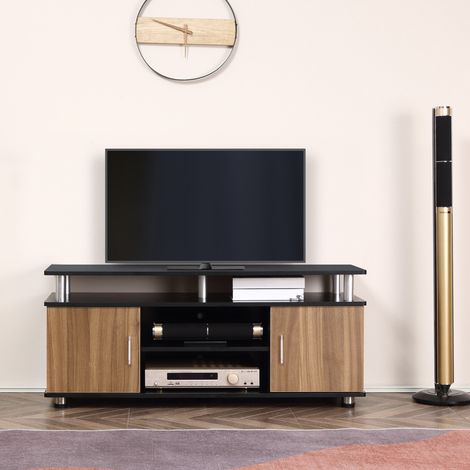 TV-Ständer für Fernseher bis zu 50 Zoll mit Schränken und Regalen, Wohnzimmerschrank aus Holz und Aluminium, 120 x 40 x 52,2 cm (1/5)