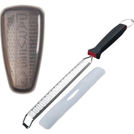 Duo Zest Grater and Parmesan Grater - FACKELMANN - Stainless Steel - 42 and 19 cm (1/4)