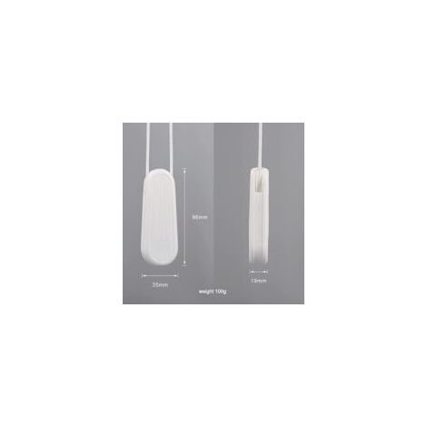 Pesas para cordón de cortinas, juego de 2 colgantes de plástico para persianas verticales y cortinas - Blanco - Crezuo
