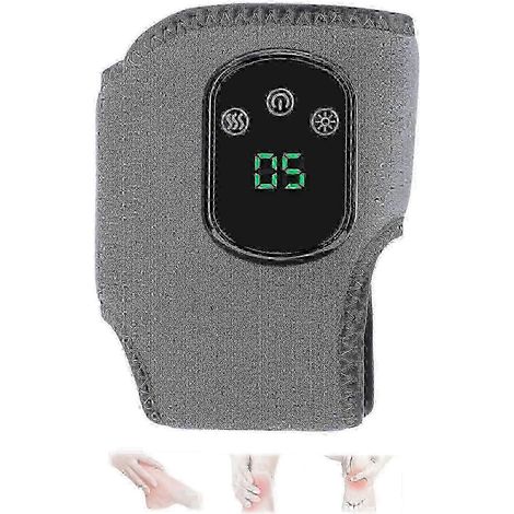 Masseur de pieds portable sans fil 2025 avec trois modes de vibration et chevillère chauffante (1/4)