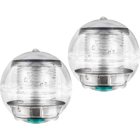 Lumière de Piscine, 2 PCS 7 Couleurs Changement Solaire Flottant Lumière étang, Lumière étanche en Solaire Suspension Boule pour Aquarium Baignoire Bassin Jardin Piscine étang Décor (1/5)