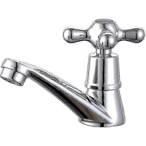 Robinet d'eau froide simple, robinet de lavabo chromé pour salle de bain/toilettes, 2024. (1/5)