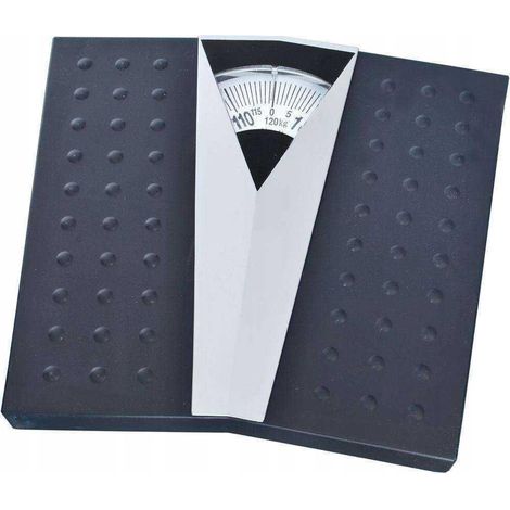 Báscula de baño mecánica negra de 120 kg