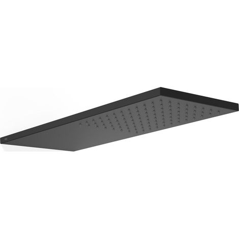 TRES 29990302NM COMPLEMENTOS DE DUCHA Rociador De Ducha A Pared Color Negro Mate - ref: 29990302NM