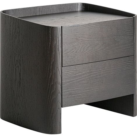 Table de chevet noire art déco en bois - noir (1/5)