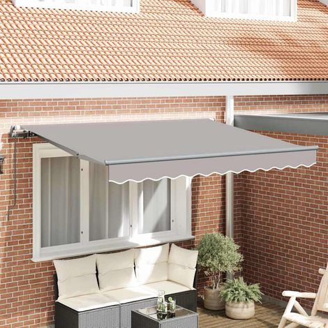 Toldo retráctil Gris Claro 250 x 200 cm tela vidaXL (1/5)