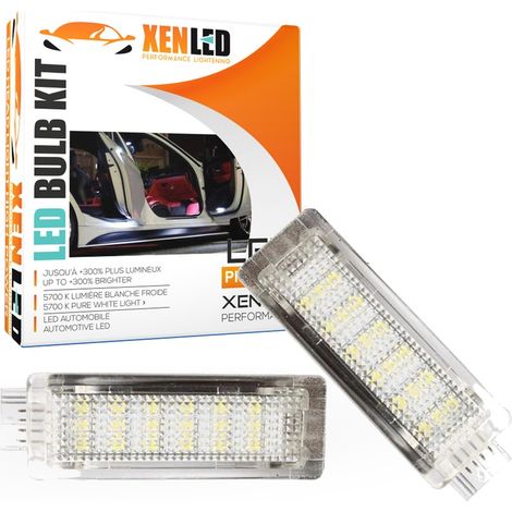 Pack 2 modules d'éclairage de portes LED compatible avec BMW F01 F02 F03 F04 F07 F10 F11 F20 F30 - BLANC 6000K (1/5)