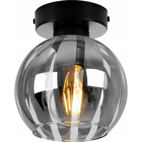 ELEGANTE LAMPADA DA SOFFITTO CROMATA, PARALUME A SFERA, LED (1/5)