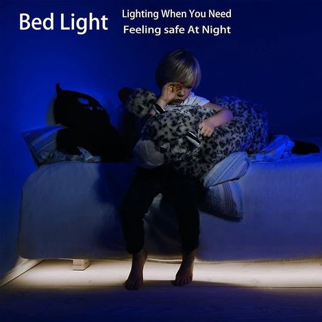 Veilleuse LED pour meuble avec détecteur de mouvement [Allumage/extinction automatique, 2 barres lumineuses LED 10, USB] (1/2)