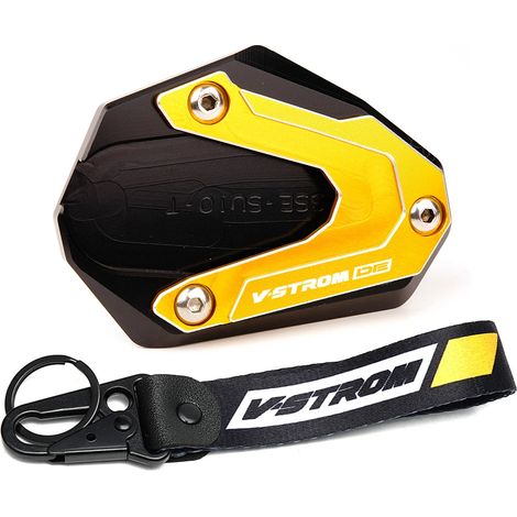 (1 jeu - Or) Compatible avec V-STORM 800DE 2023 VSTROM 800DE V-strom 800 de CNC Béquille latérale de moto, extension, porte-clés maxpower (1/4)