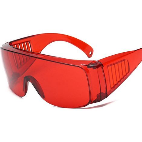 Schutzbrille, Laserschutzbrille, Schutzbrille, Laserschutzbrille, zum Augenschutz, Schutzbrillenfilter (transparent rot) (1/5)