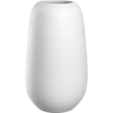 Vase Intemporel en céramique, Fait à la Main, esthétique, Simple, élégant, Hauteur 40 cm, Blanc (1/5)