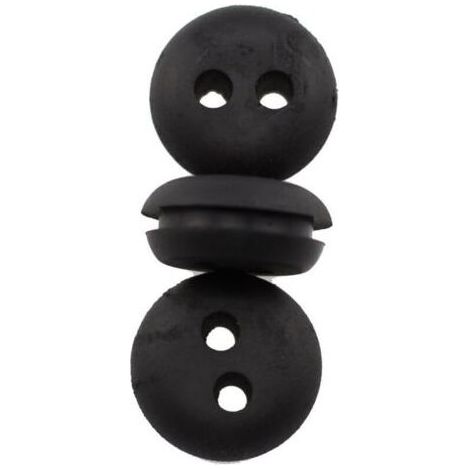 10 œillets en caoutchouc, 2 trous, noir, outils de pelouse, accessoires de jardinage (10 pièces) (1/4)