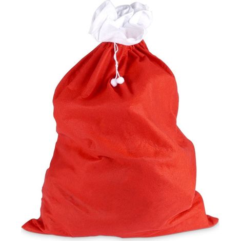 koopman Sacco di Natale Festivo rosso 90x60 cm in flanella morbida (1/5)